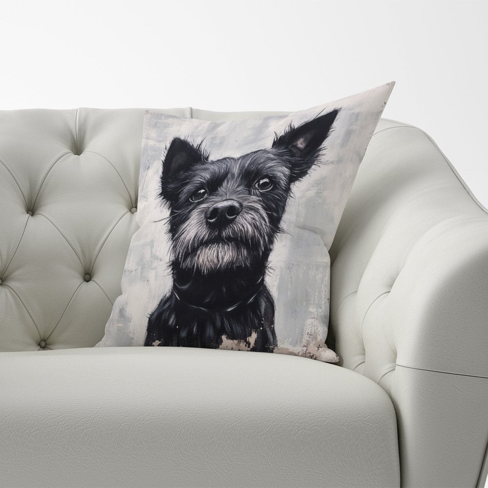 Banksy Inspired Little Terrier Dog Cushions