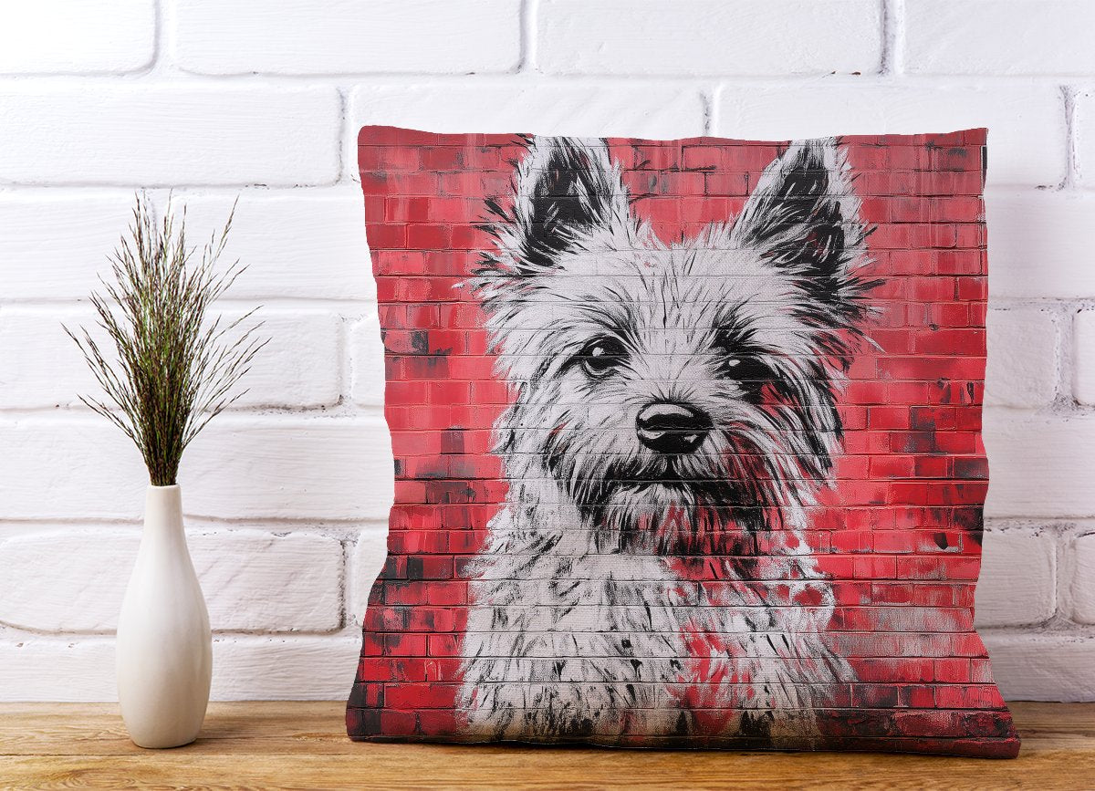 Banksy Inspired West Highland Terrier Cushions