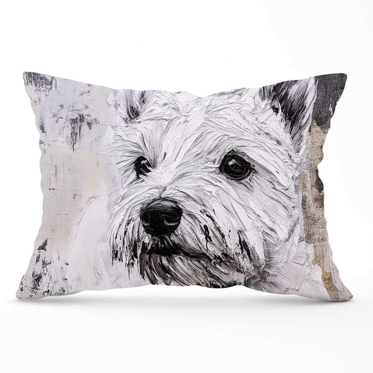 Banksy Inspired Thoughtful West Highland Terrier Cushions