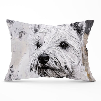 Banksy Inspired Thoughtful West Highland Terrier Cushions