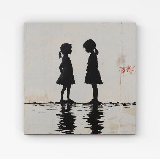 Silhouettes In The Rain Canvas