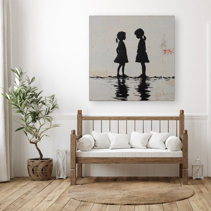 Silhouettes In The Rain Canvas