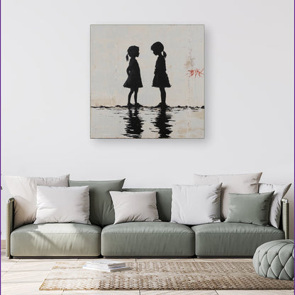Silhouettes In The Rain Canvas