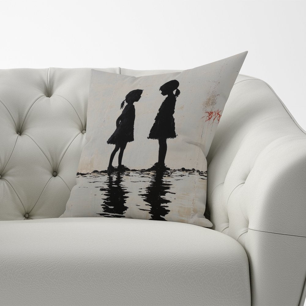 Silhouettes In The Rain Cushions