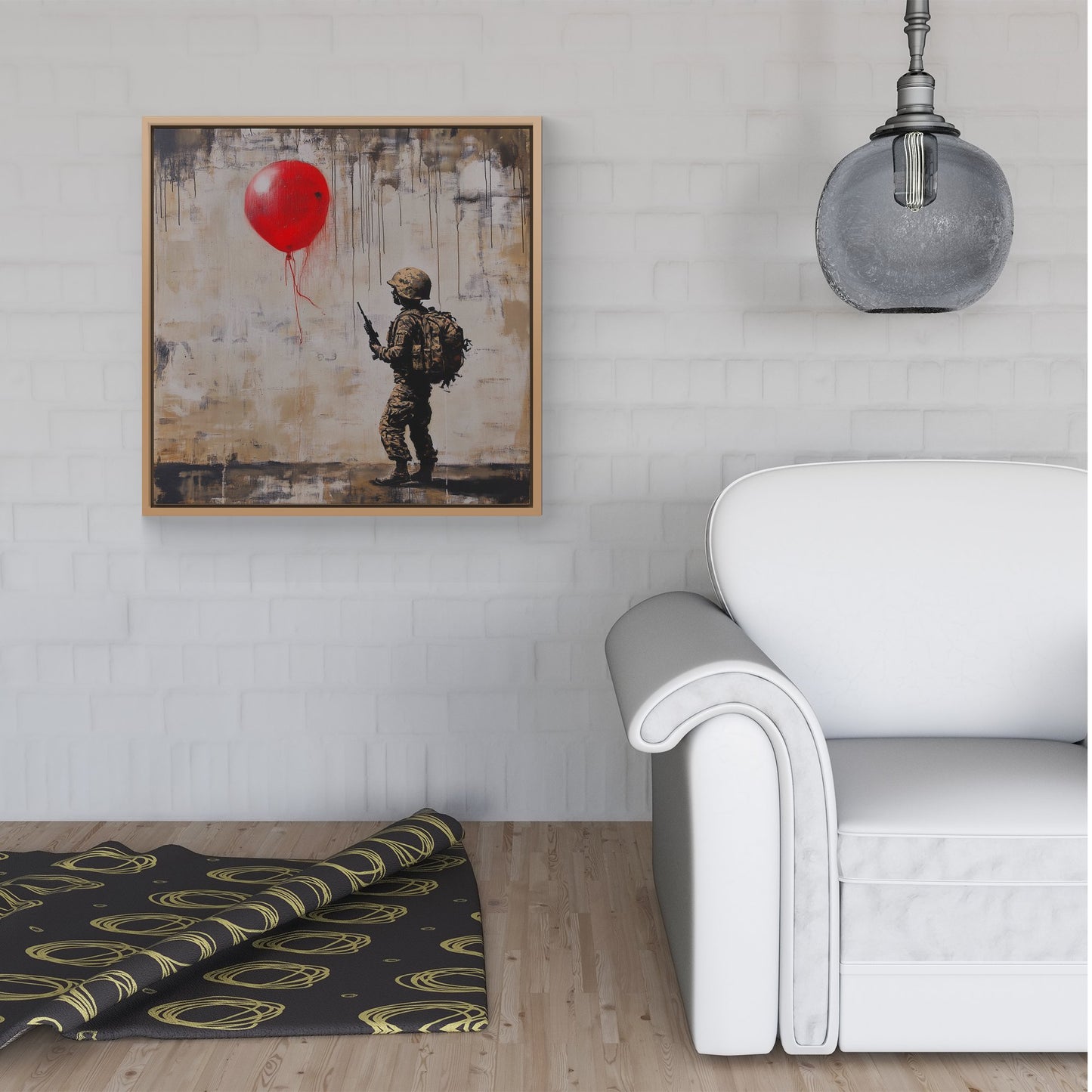 Hope During War Framed Canvas