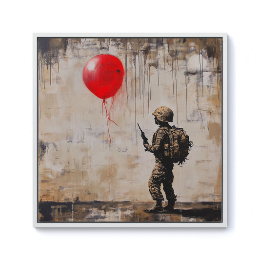 Hope During War Framed Canvas