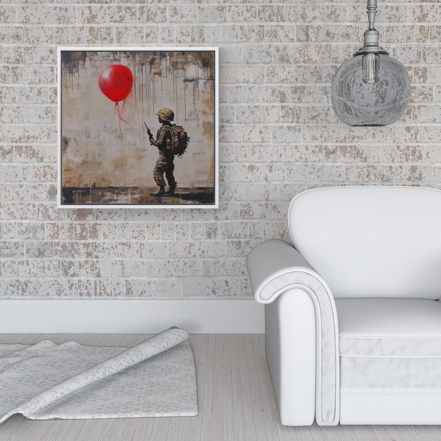 Hope During War Framed Canvas
