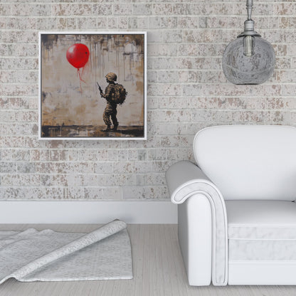 Hope During War Framed Canvas