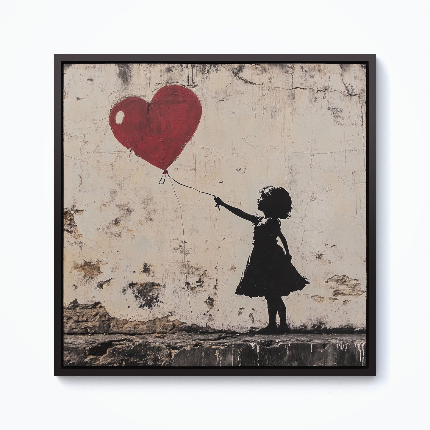A Childs Hope During War Framed Canvas