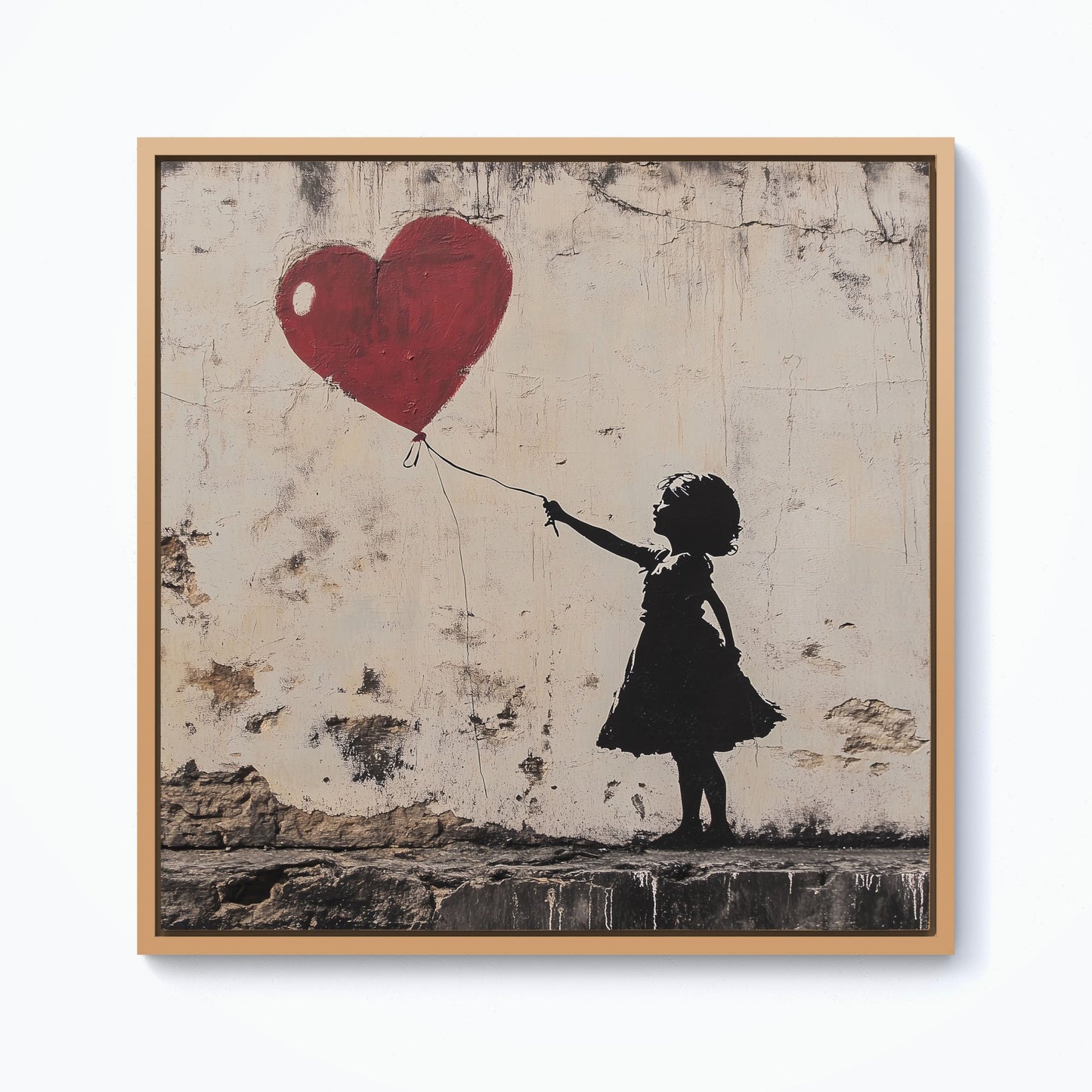A Childs Hope During War Framed Canvas