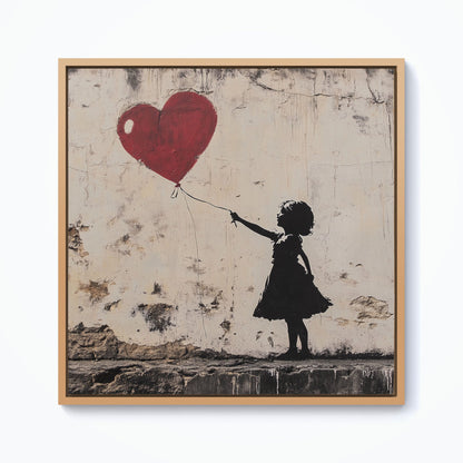 A Childs Hope During War Framed Canvas