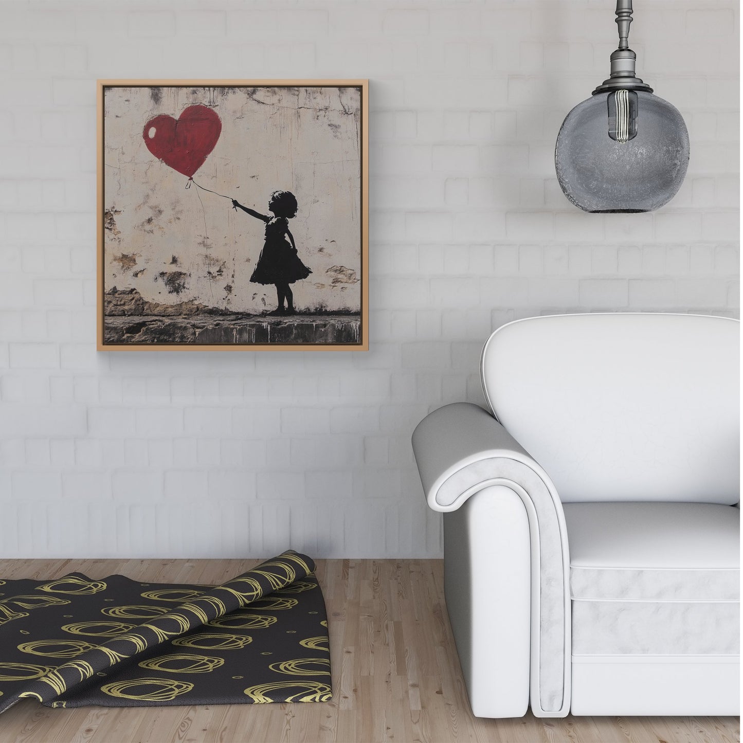 A Childs Hope During War Framed Canvas