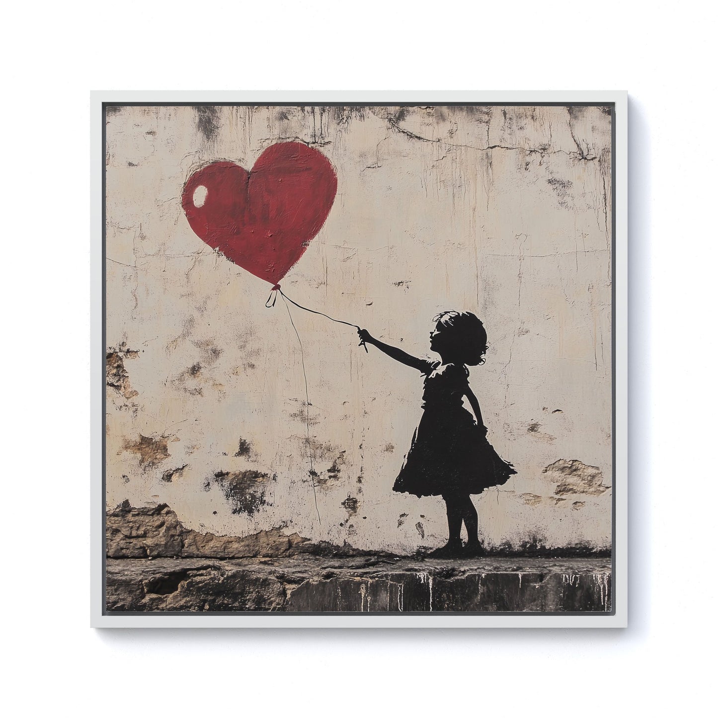 A Childs Hope During War Framed Canvas