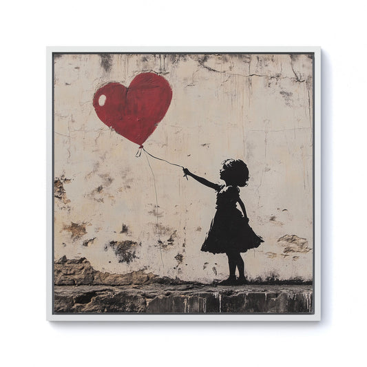 A Childs Hope During War Framed Canvas