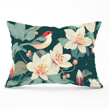 A Bird Amongst The Lillies Cushions