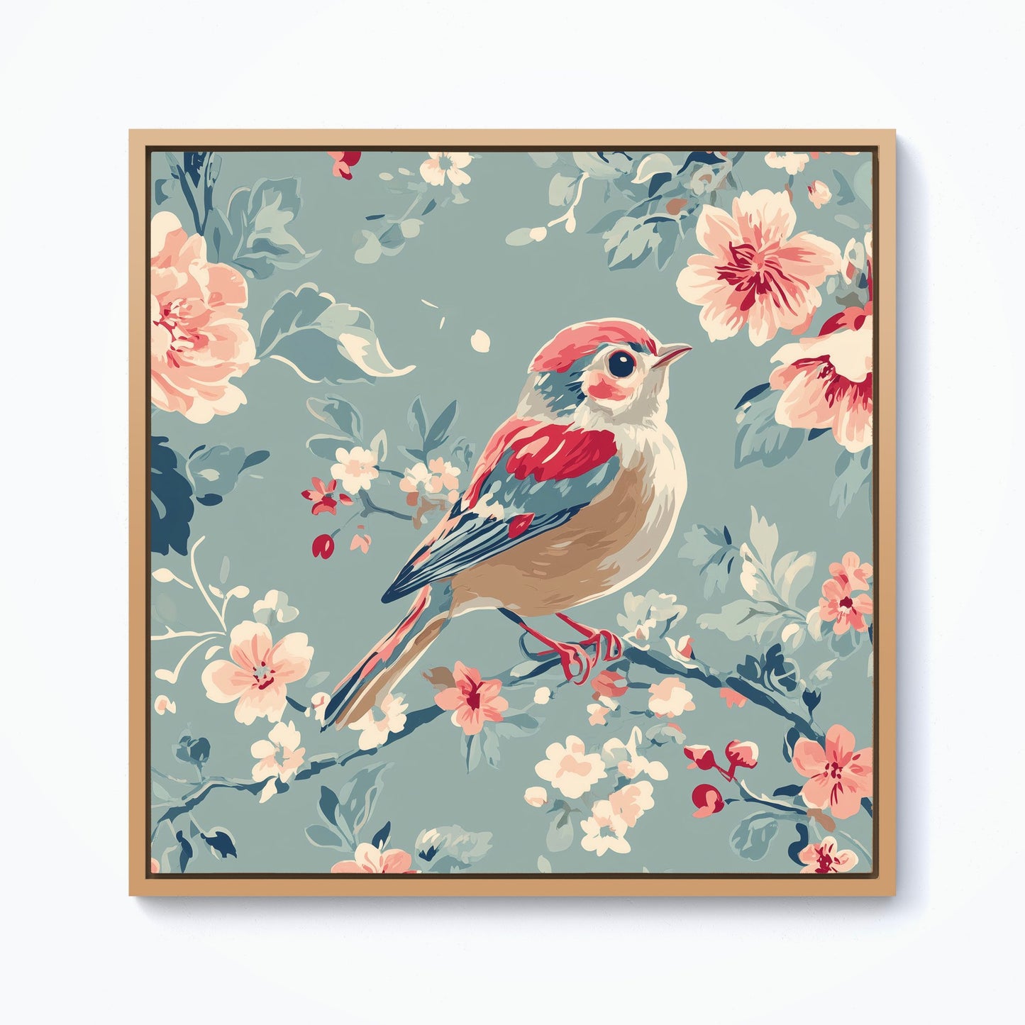 Sitting Pretty On The Branch Framed Canvas