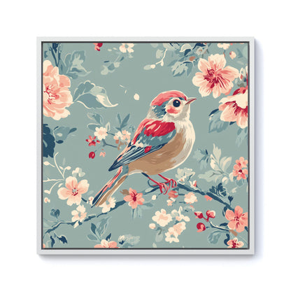 Sitting Pretty On The Branch Framed Canvas