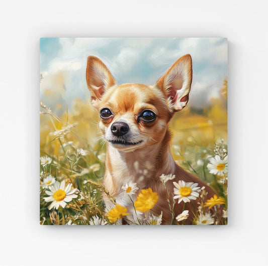 Chihuahua In A Summer Meadow  Canvas