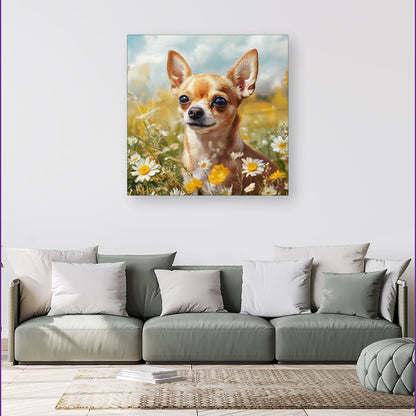 Chihuahua In A Summer Meadow  Canvas