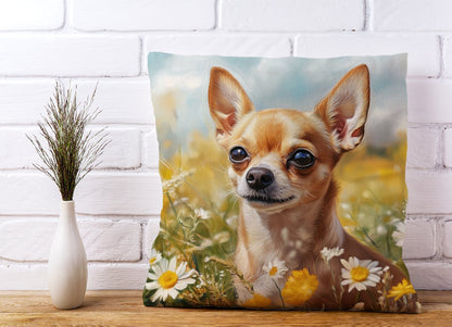 Chihuahua In A Summer Meadow  Cushions