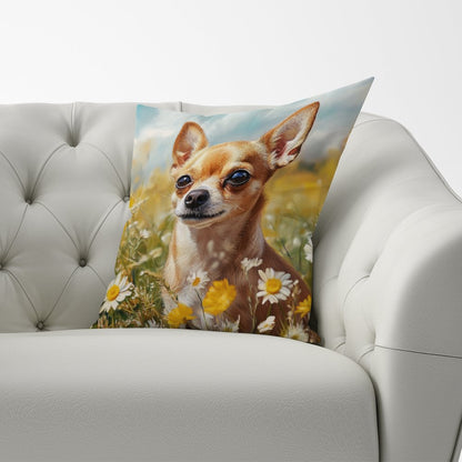 Chihuahua In A Summer Meadow  Cushions