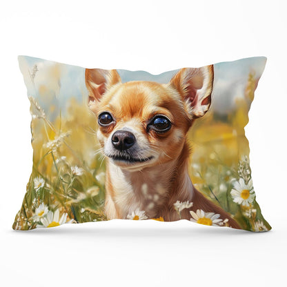 Chihuahua In A Summer Meadow  Cushions