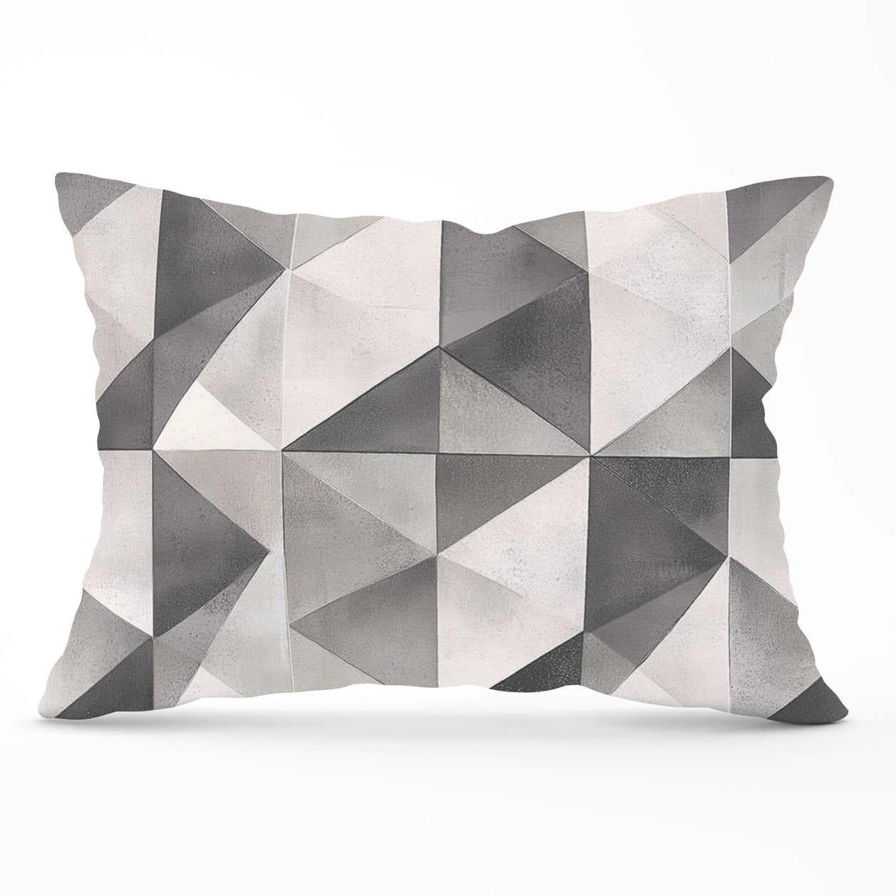 Dove Grey Geometric Pattern Cushions