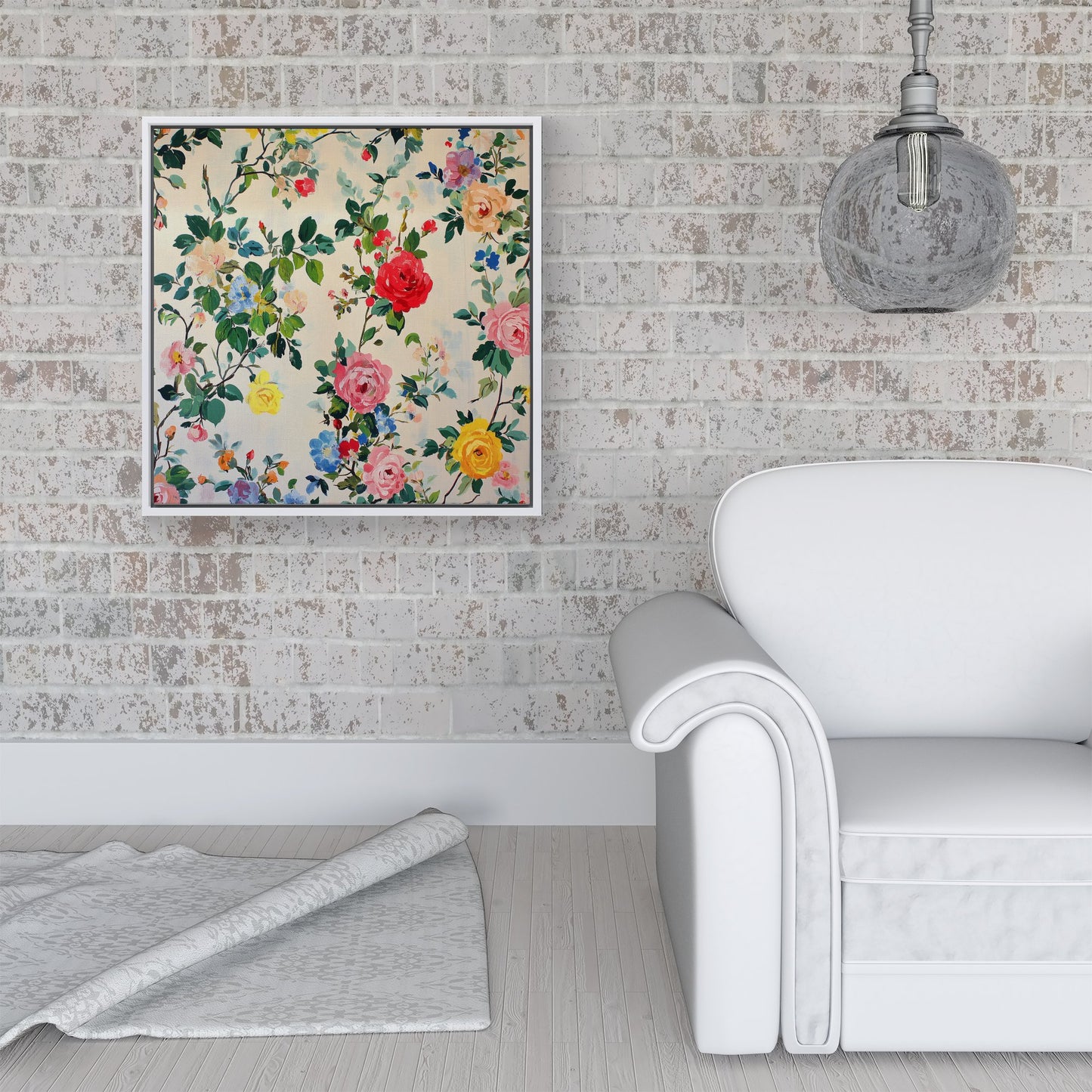 Collection Of Summer Garden Flowers Framed Canvas