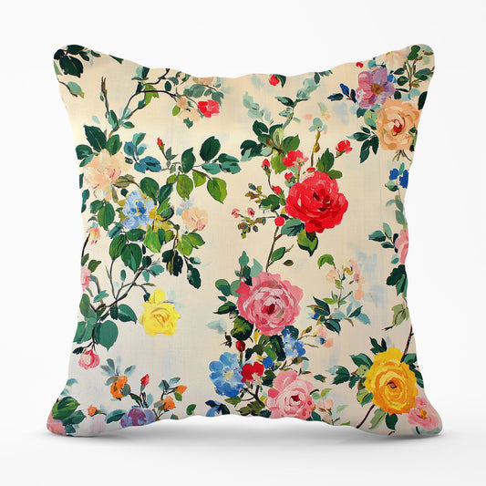 Collection Of Summer Garden Flowers Cushions