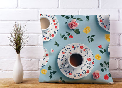 Tea Cups And Roses Cushions