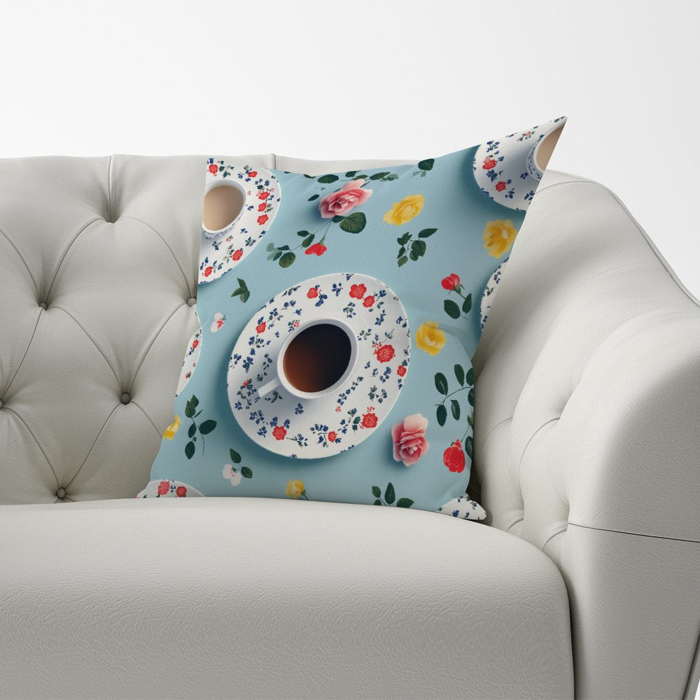 Tea Cups And Roses Cushions