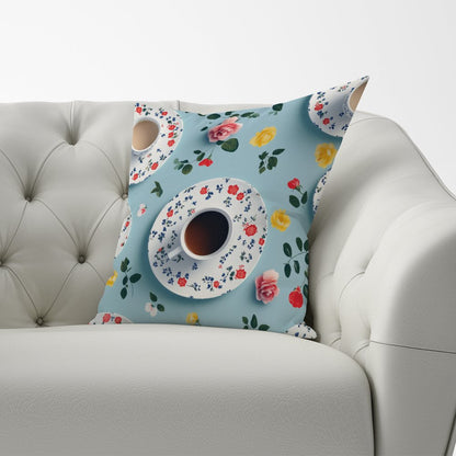 Tea Cups And Roses Cushions