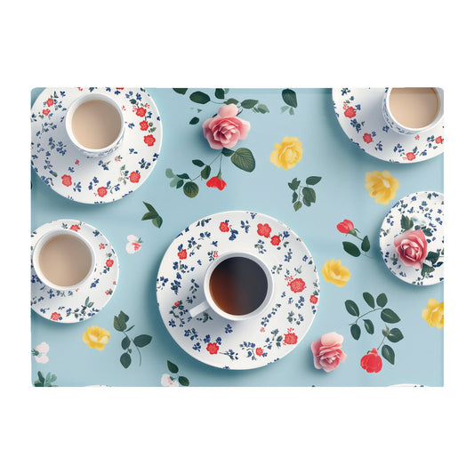 Tea Cups And Roses Chopping Board