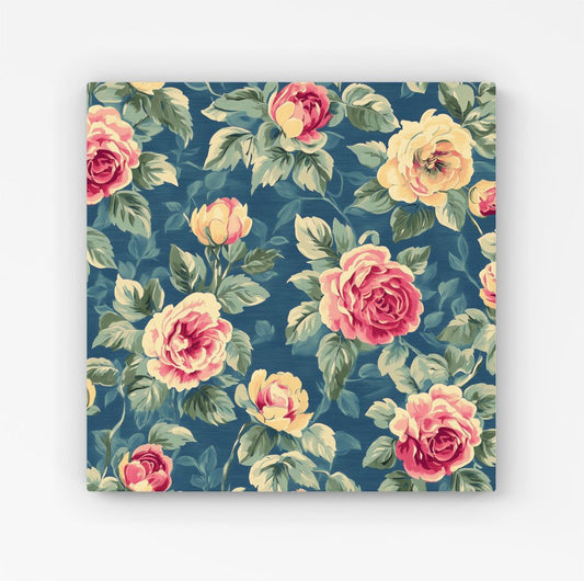 Painting Of Vintage Roses Canvas
