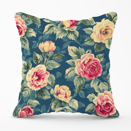 Painting Of Vintage Roses Cushions