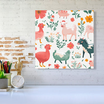 Fun On The Farmyard Canvas