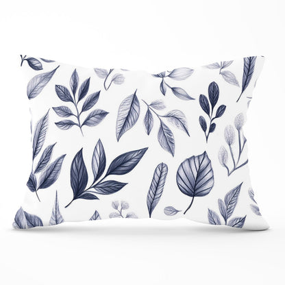 Grey Hand Drawn Leaves Cushions