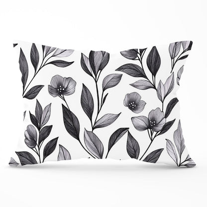 Hand Drawn Leaves And Flowers Cushions