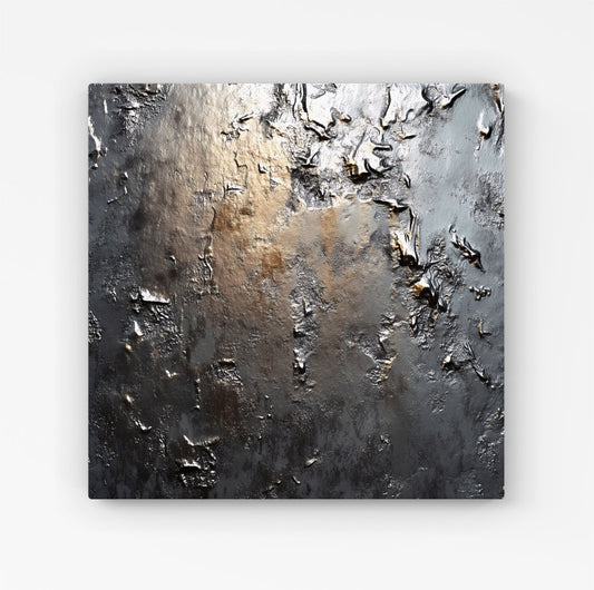 Grey Gold Textures Canvas