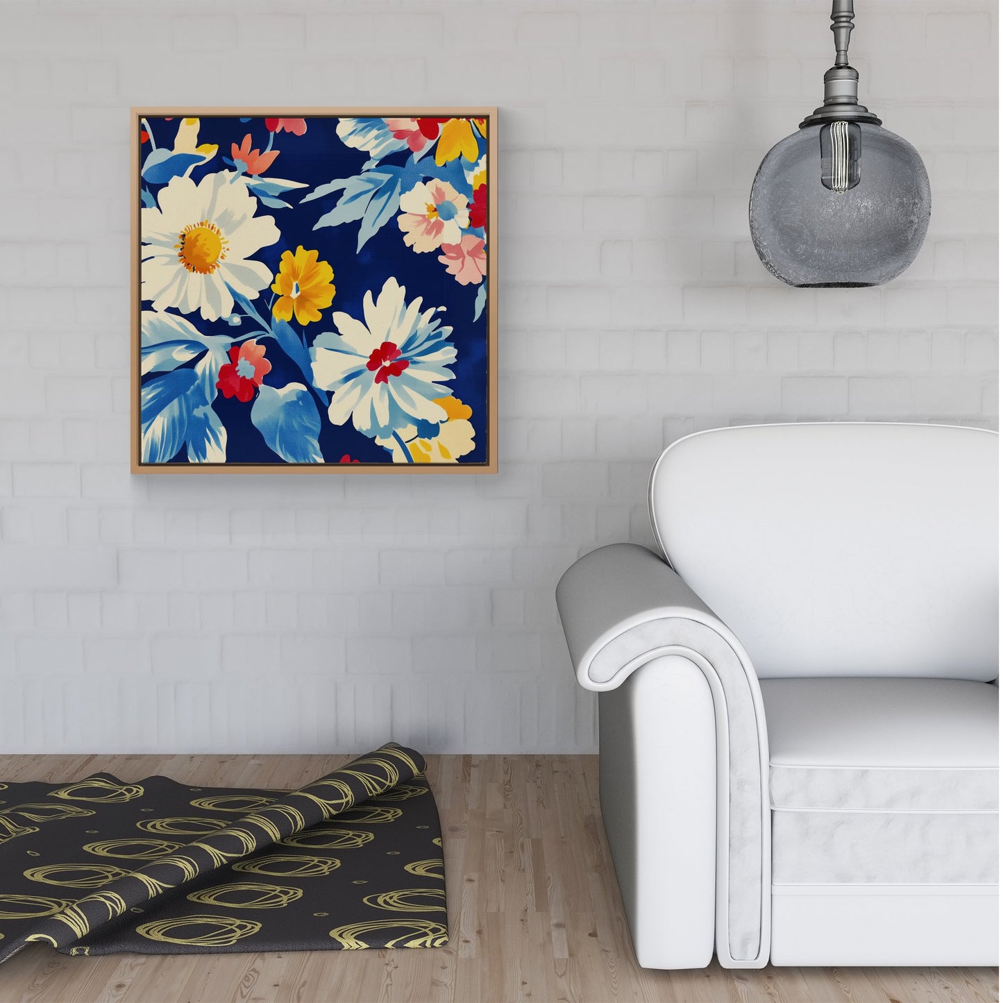 Bright Spring Flowers In Bloom Framed Canvas