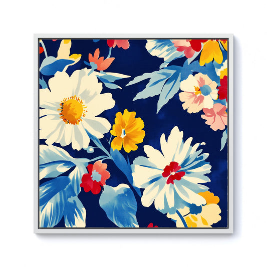 Bright Spring Flowers In Bloom Framed Canvas