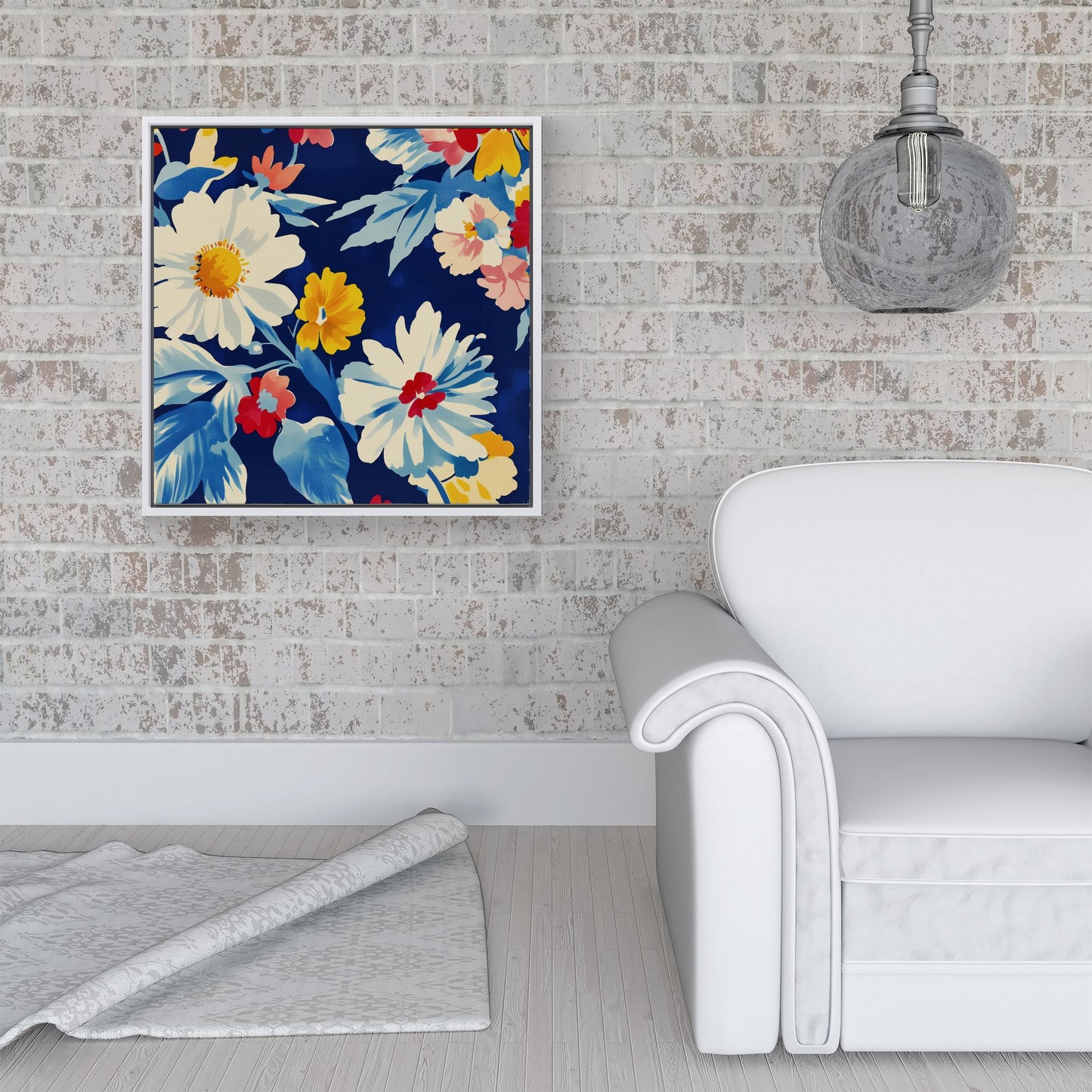 Bright Spring Flowers In Bloom Framed Canvas
