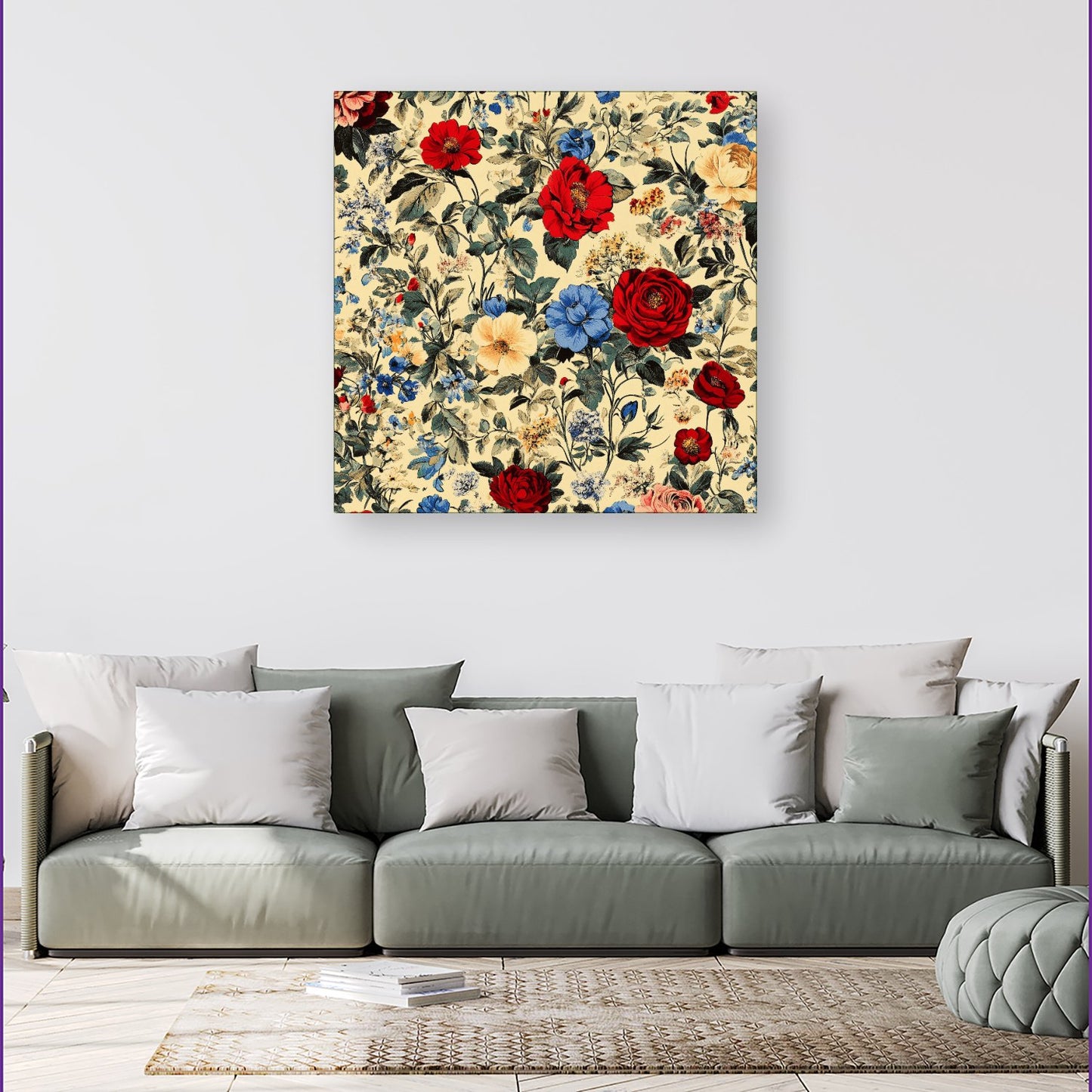 Vintage Roses And Buds Canvas