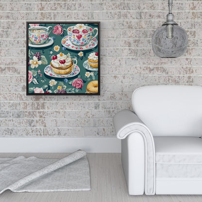 Vintage Tea Party  Framed Canvas