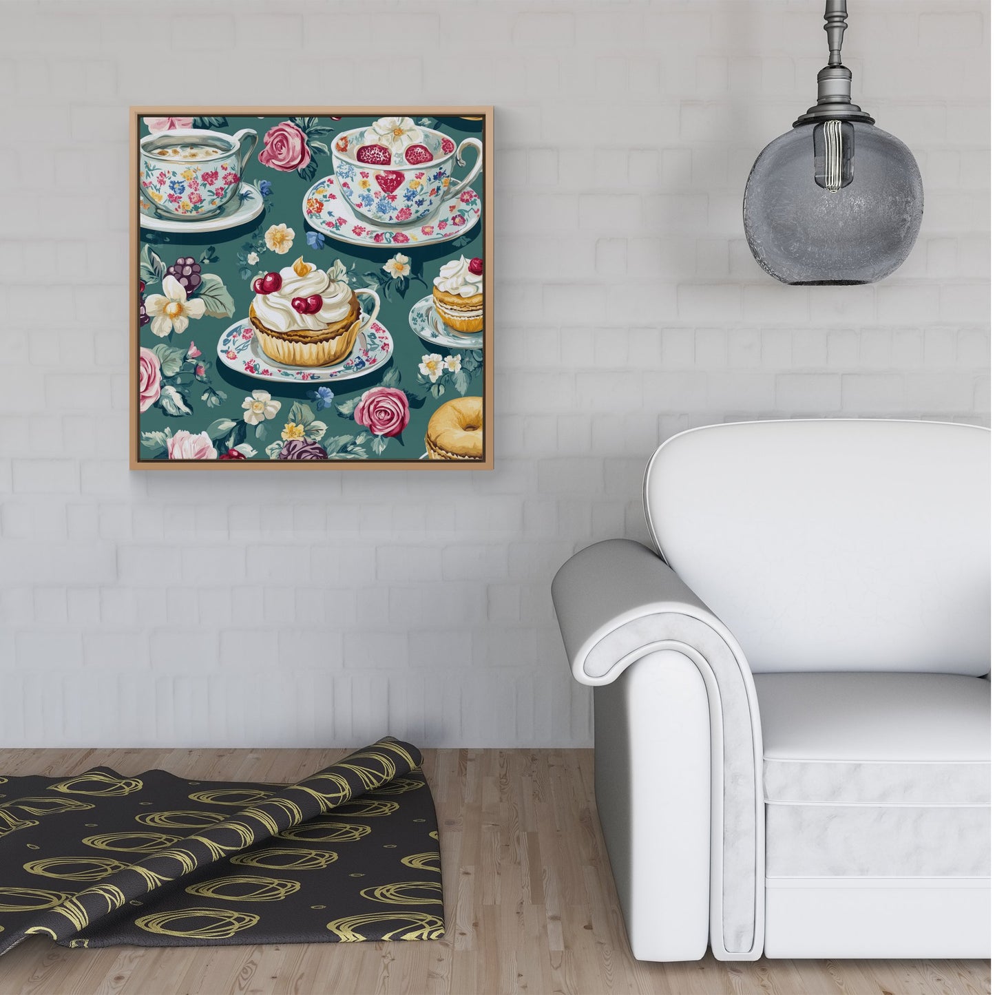 Vintage Tea Party  Framed Canvas