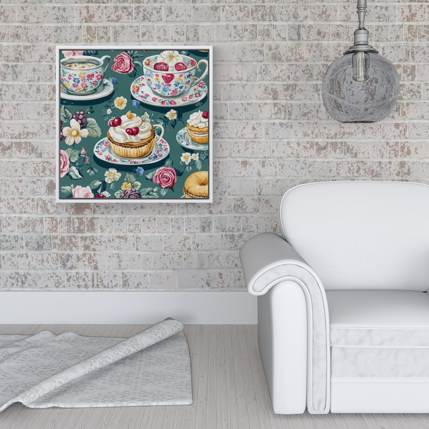 Vintage Tea Party  Framed Canvas