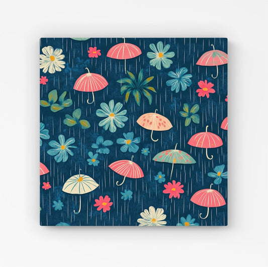 Umbrellas In Spring Canvas