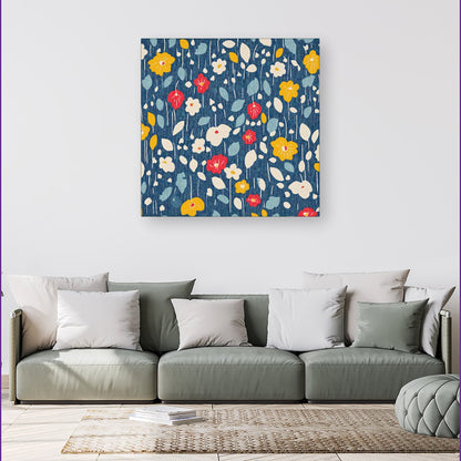 Falling Flowers In The Rain Canvas