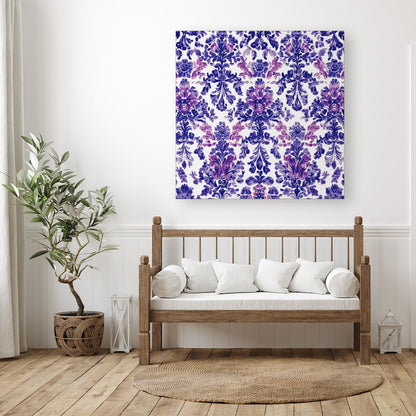 Vintage Purple Pattern Canvas