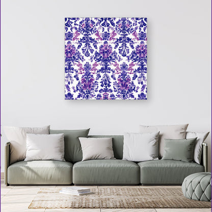 Vintage Purple Pattern Canvas